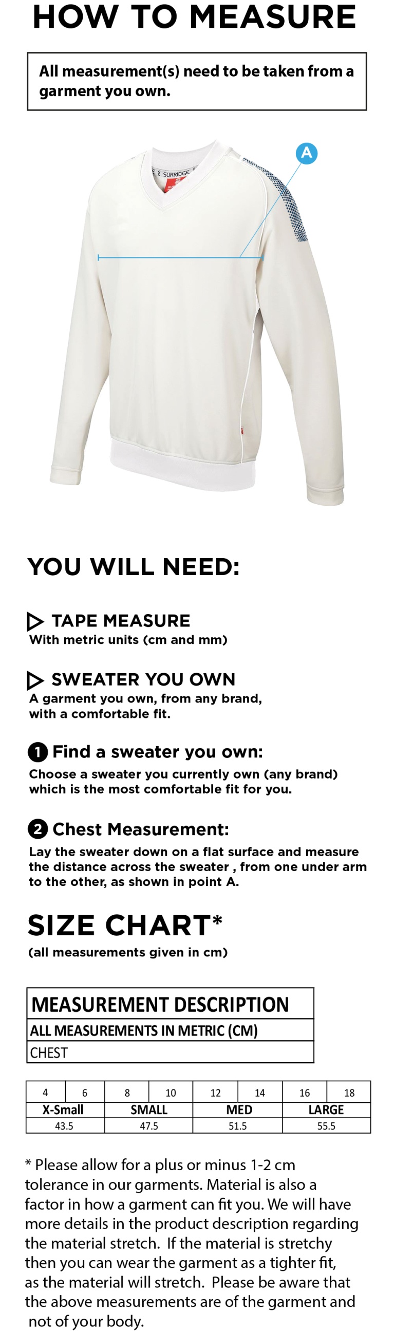 LAKENHEATH CC BLAST LONG SLEEVE WOMEN'S SWEATER - Ivory - Size Guide
