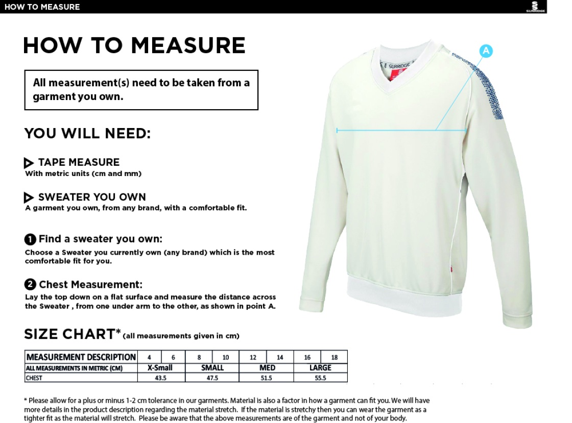 LAKENHEATH CC BLAST LONG SLEEVE WOMEN'S SWEATER - Ivory - Size Guide